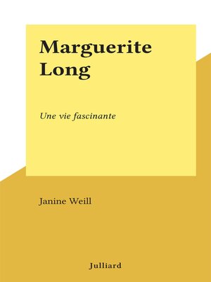 cover image of Marguerite Long